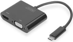 DIGITUS Externer Videoadapter USB C 3,1 HDMI, VGA Schwarz (DA 70858)  - Onlineshop JACOB Elektronik