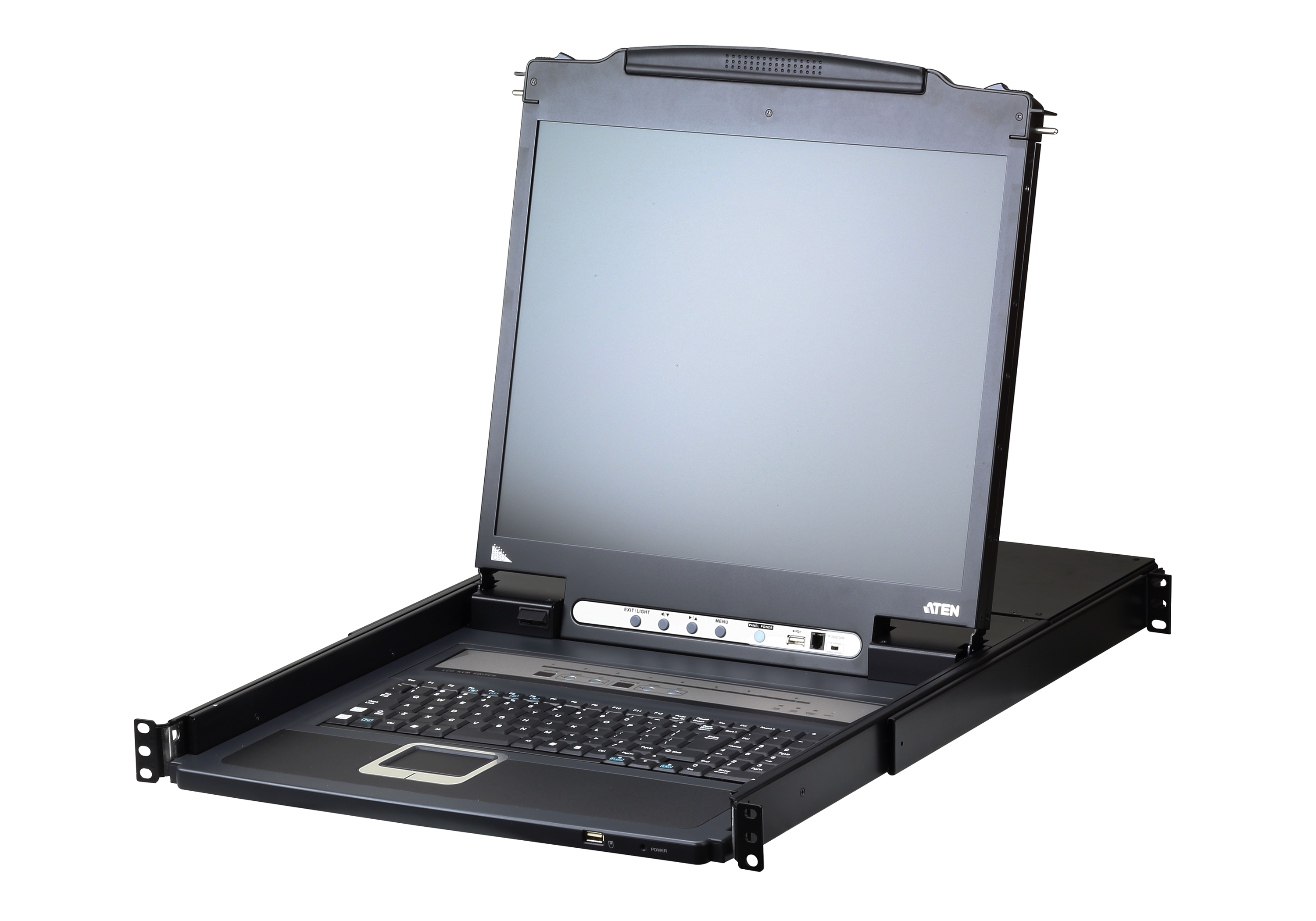 ATEN Slideaway CL5708iM LCD KVM-Switch Over IP, 8 Ports, 17", VGA, USB, PS/2, Schwarz
