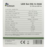 Inter-Tech Argus RGB-Fan Set RS-14 Computergehäuse Ventilator 14 cm Schwarz (88885536)