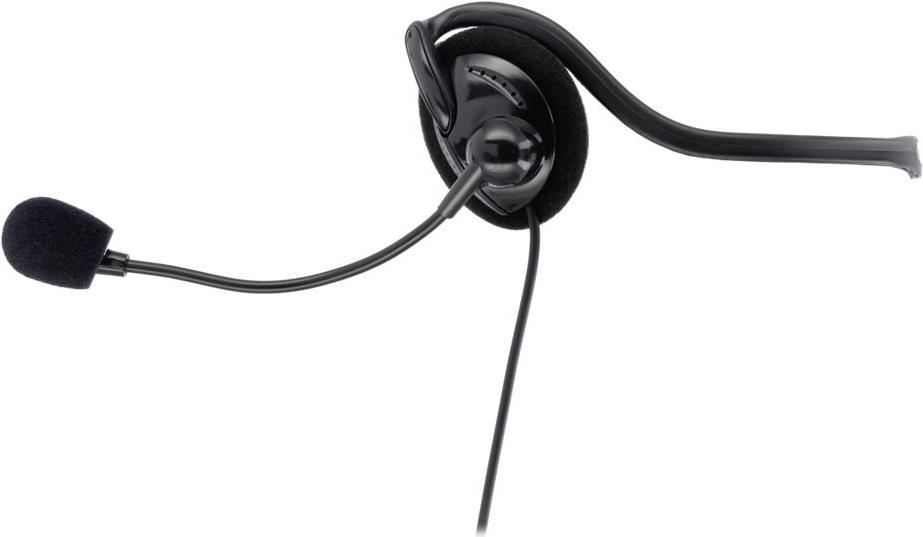 Hama NHS-P100 On-Ear Headset Nackenband Kabelgebunden 3,5 mm Klinke Schwarz
