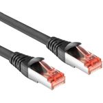 ACT Black 20 meter CAT6A U/FTP PVC high flexibility tangle-free patch cable snagless with RJ45 connectors (FB5020)