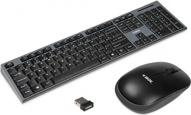 iBox DESKTOP KIT PRO Tastatur Maus enthalten QWERTY Schwarz (IKMS606W)