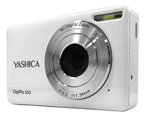Yashica DigiPix 100 Kompaktkamera 44 MP 16x Zoom 2,4" IPS Weiß