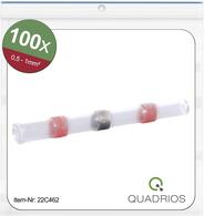 Quadrios 22C462 Stoßverbinder mit Schrumpfschlauch 0.5 mm² 1.0 mm² Vollisoliert Rot 1 Set (22C462)