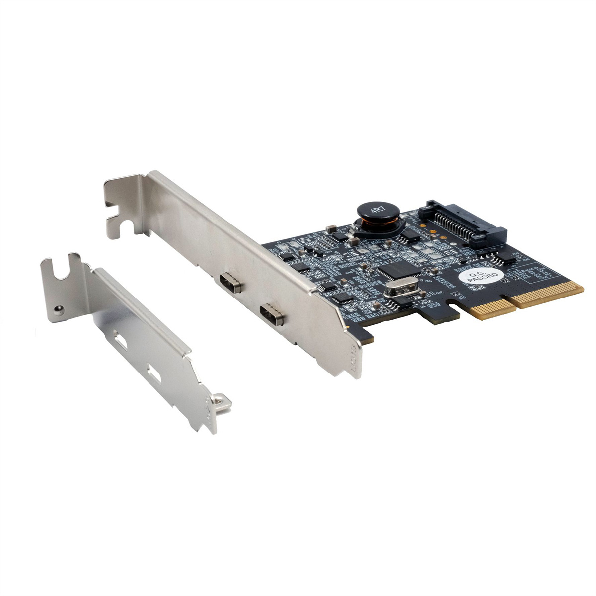 Exsys EX-12000 PCIe Schnittstellenkarte 2x USB 3.2 Gen 2 Typ-C 10 Gbps