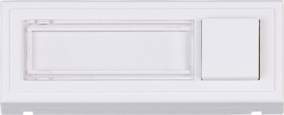 Heidemann Klingelplatte mit Namensschild, beleuchtet 1fach 70519 Reinweiß 24 V/1 A (70519)