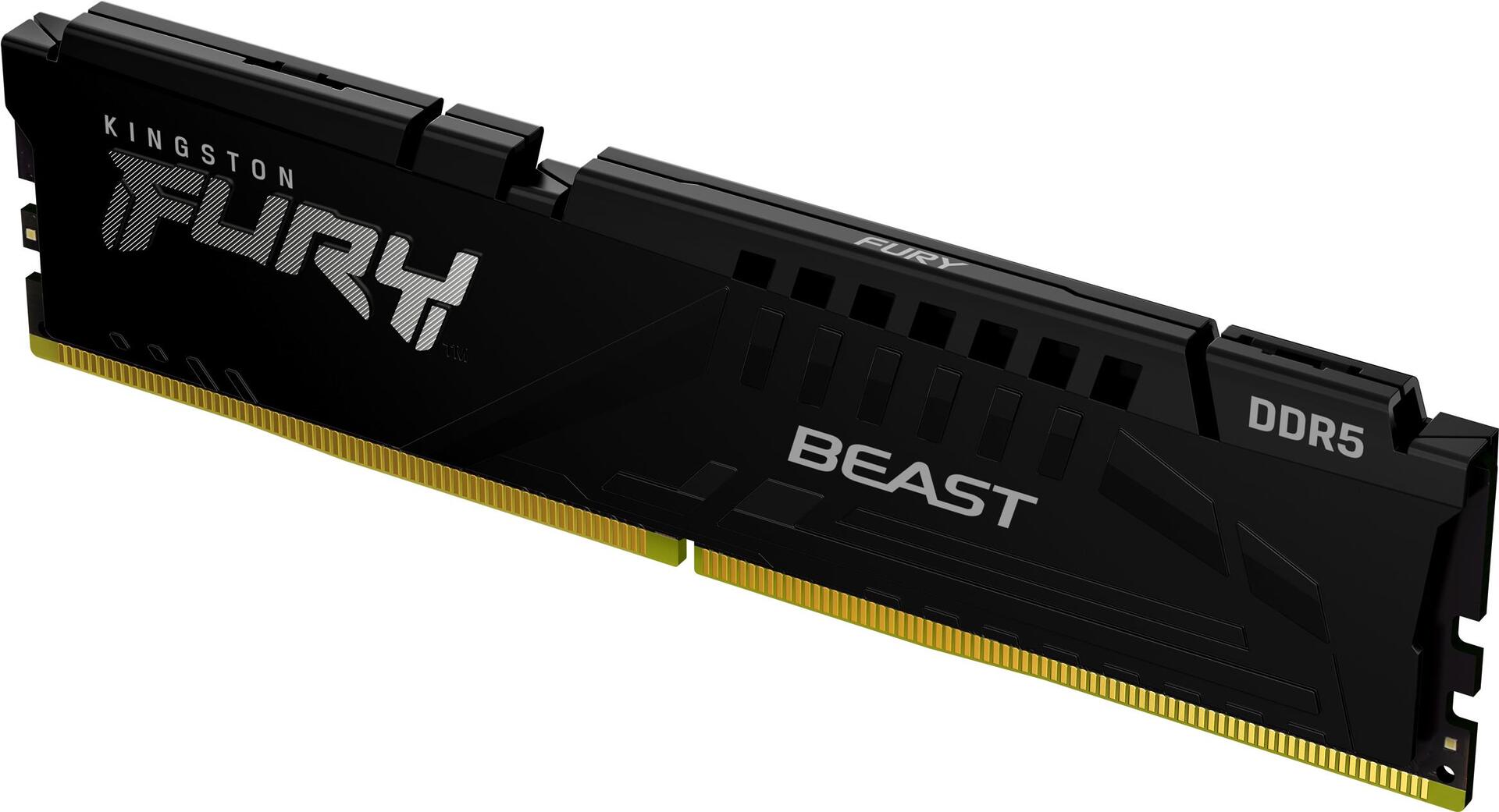 Kingston Technology FURY Beast 16 GB 6400 MT/s DDR5 CL32 DIMM Black XMP (KF564C32BB-16)