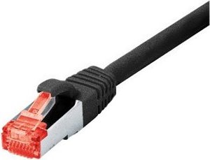 Patchkabel S-STP (PIMF), Cat 6, schwarz, 30,0 m Patchkabel mit besonders schmalem Knickschutz (71530S)