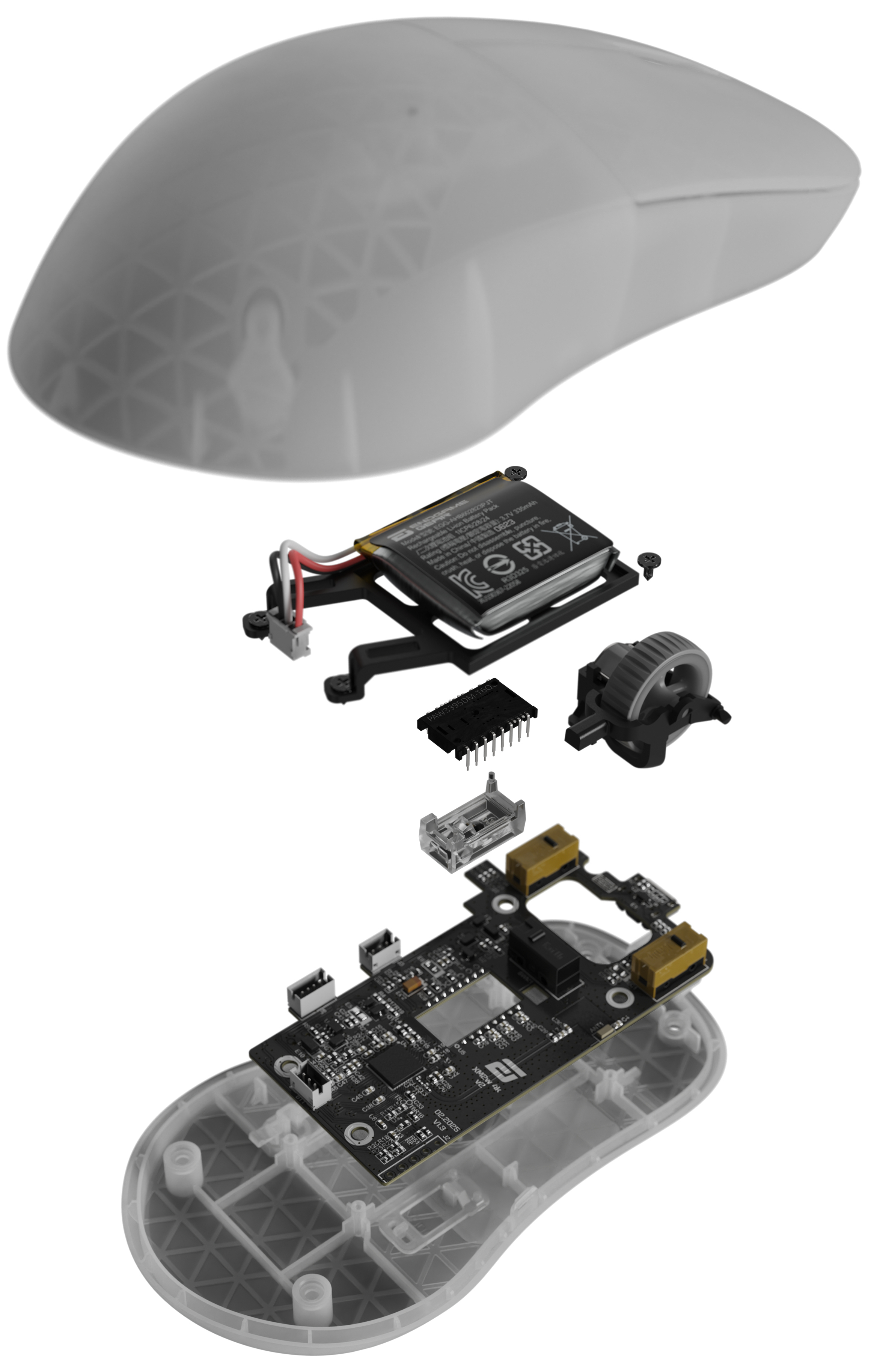 Endgame Gear XM2w 4k v2 Gaming Maus 30000 DPI Optisch White Frost