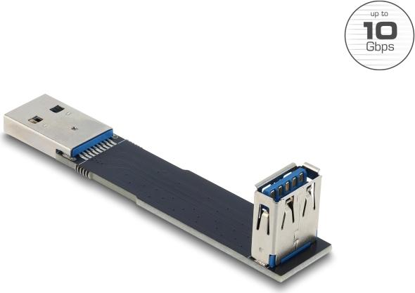 Delock USB 10 Gbps Adapter Typ-A Buchse zu Stecker gewinkelt 90° (67423)