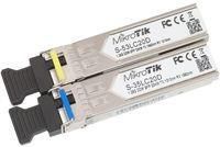 Mikrotik S-3553LC20D. Datenübertragungsrate (Maximum): 1250 Mbit/s, Schnittstelle: SFP, Optischer Kabelverbinder: LC. Maximal mögliche Übertragungsstrecke: 20000 m, Kompatible Produkte: RB260GS, RB2011LS, RB2011LS-IN, RB2011UAS-IN, RB2011UAS-RM, RB2011UAS-2HnD, RB2011UAS-2HnD-IN CCR103 (10088)