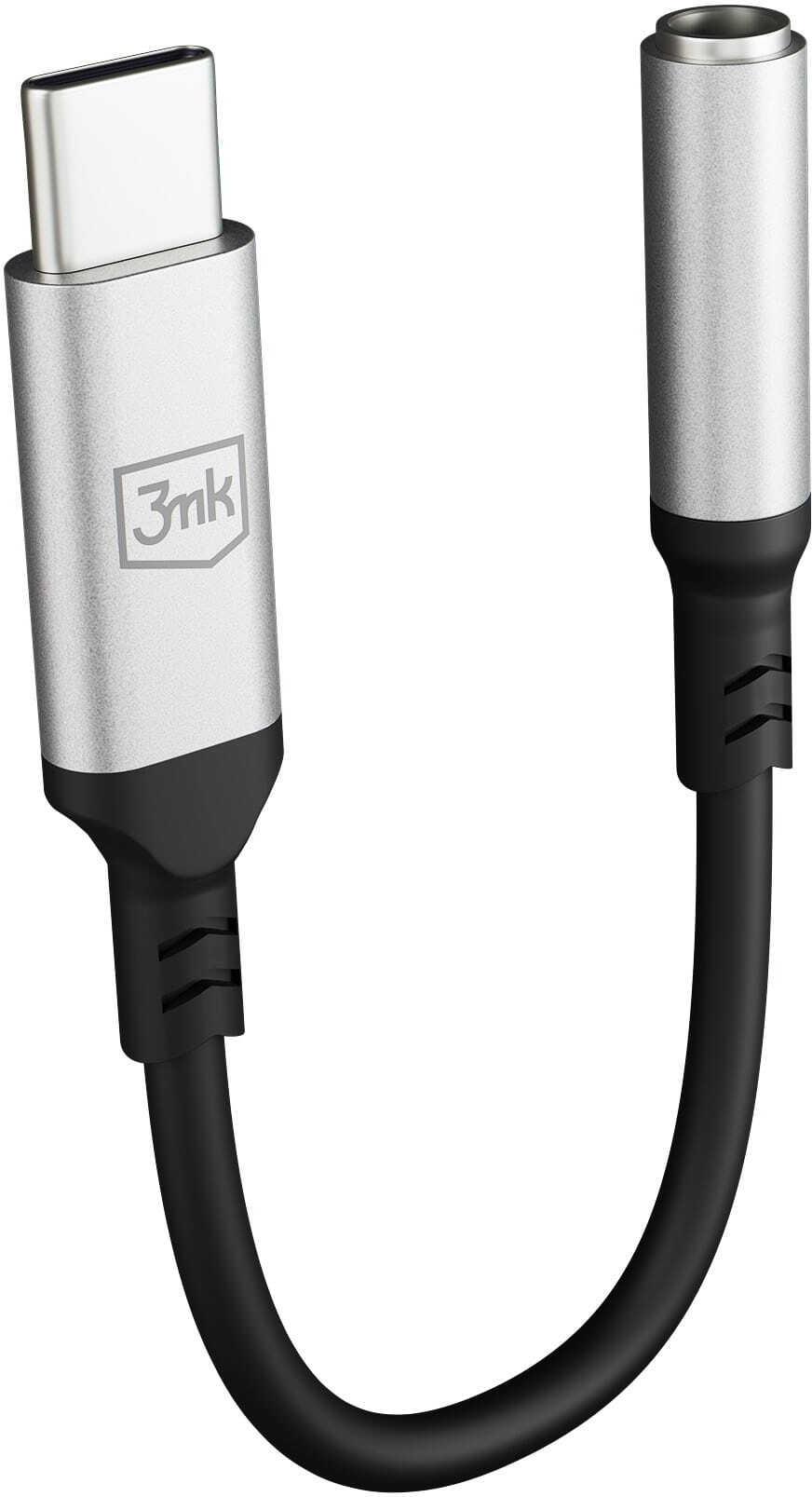 3MK Jack 3.5 mm USB Kabel Silber