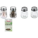 metaltex Salz- & Pfefferstreuer-Set, Glas / Edelstahl Maße Streuer: Durchmesser: 30 mm x (H)45 mm - 1 Stück (252905080)