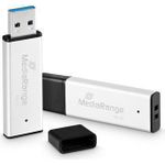 MediaRange MR1902 USB-Stick 128 GB USB Typ-A 3.0 Schwarz - Silber (MR1902)