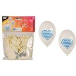 PAPSTAR Luftballons "Bayrisch Blau", weiß / blau Durchmesser: 250 mm / Umfang: 800 mm, geeignet für - 1 Stück (81949)