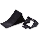 IWH Unterlegkeil mit Halter, schwarz aus Kunststoff, stark und robust, verhindert - 1 Stück (019607)