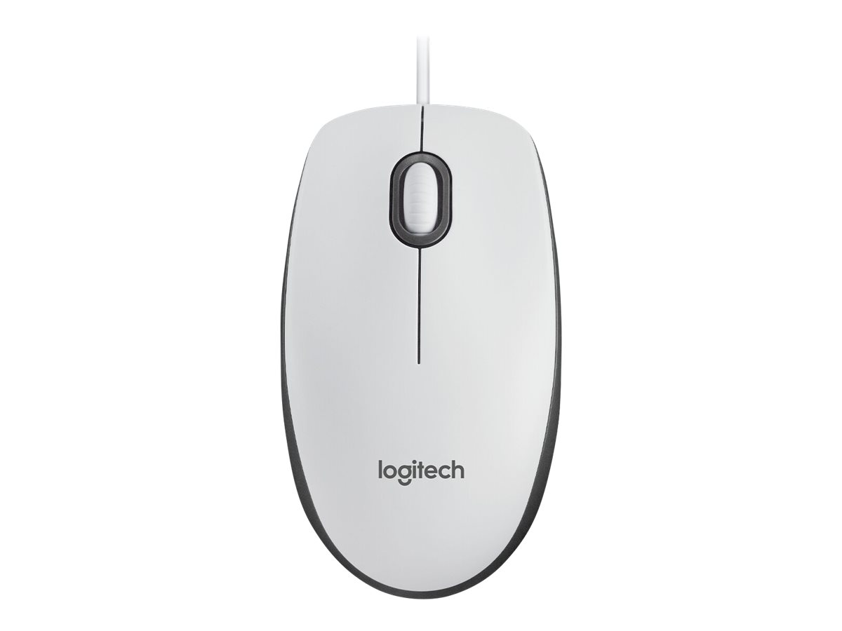 Logitech M100 Maus USB Weiß