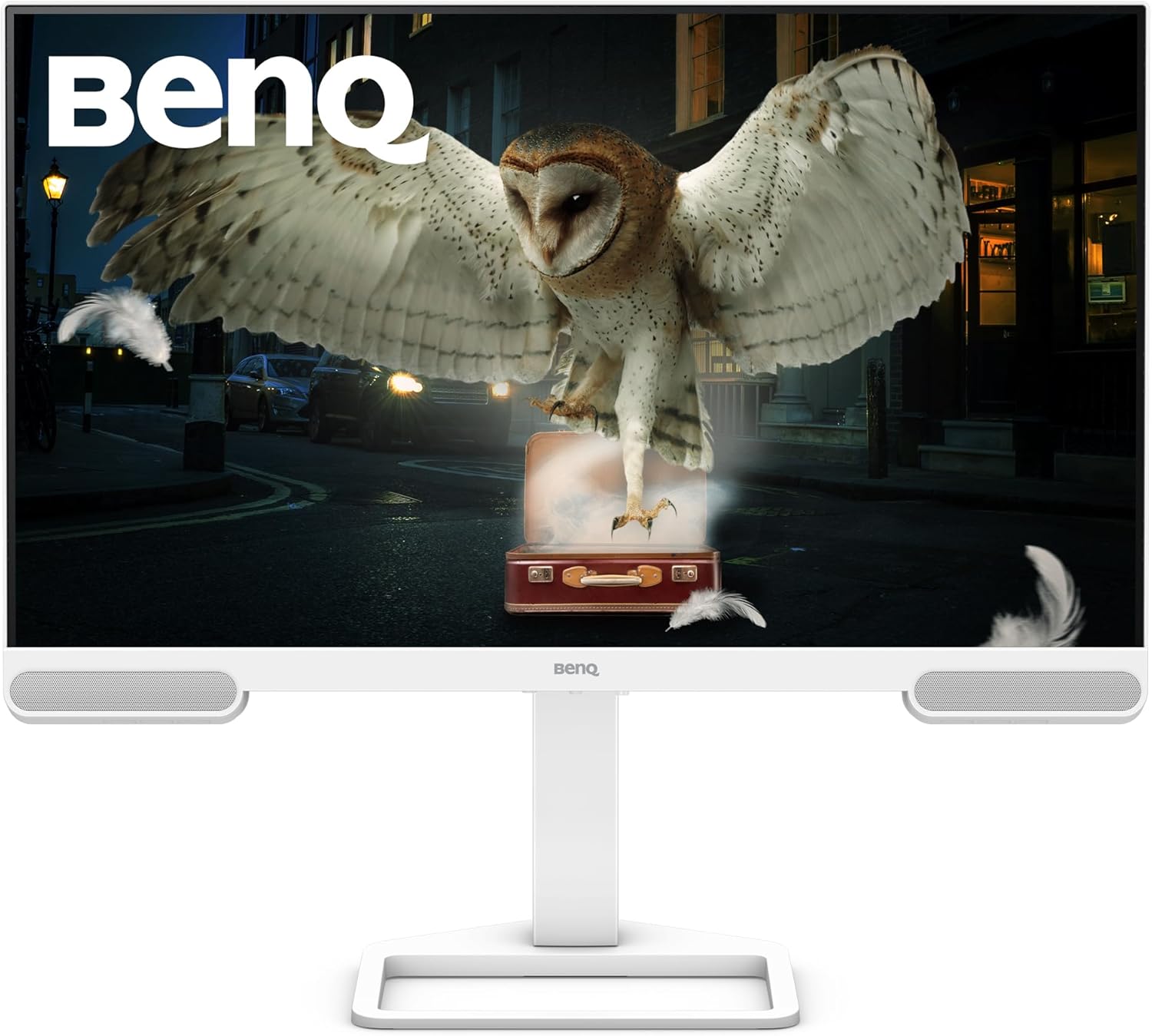 BenQ EW2790U 27" 4K mit 98% P3, exklusivem AI Contrast, integrierten 2.1-Kanal-Lautsprechern mit Tieftöner, 1 USB-Typ-C-Anschluss, 3 HDMI-Anschlüssen, ergonomischem Design und Eye-Care-Technologie [Energieklasse F] (9H.LN3LJ.LBE)