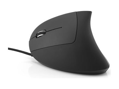 MediaRange MROS231 Vertikale Maus Ergonomisch für Linkshänder USB 2.0 Schwarz