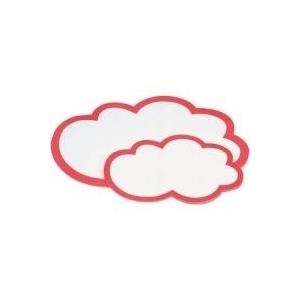 magnetoplan Moderationskarten Wolken groß, 620 x 370 mm Farbe: weiß - rot (111152004)