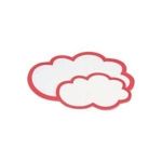 magnetoplan Moderationskarten Wolken groß, 620 x 370 mm Farbe: weiß - rot (111152004)