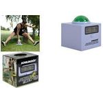 SCHILDKRÖT Jungle Timer 970719 - Robuster Sport-Stoppuhr mit Buzzer und Digitaldisplay grau/grün