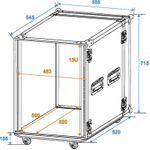 ROADINGER Rack Profi 15HE 45cm mit Rollen (30109127)