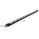 Delock 19" 0,5 HE Panel mit Kabelbinderbefestigung schwarz - Serverschrank-Zubehör