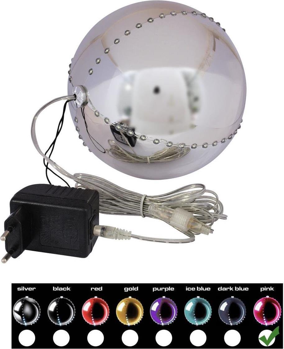 EUROPALMS LED Snowball 15cm, rosa (83501246)