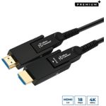 MicroConnect Premium Optic Fiber HDMI Type double HDMI Type A adapter, 4K, 10m, Black (MC-HDMIDD-10V2.0DOP)