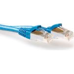ACT Blue 1 meter LSZH SFTP CAT6A patch cable with RJ45 connectors. Cat6a s/ftp lszh blue 1.00m (IB5301)