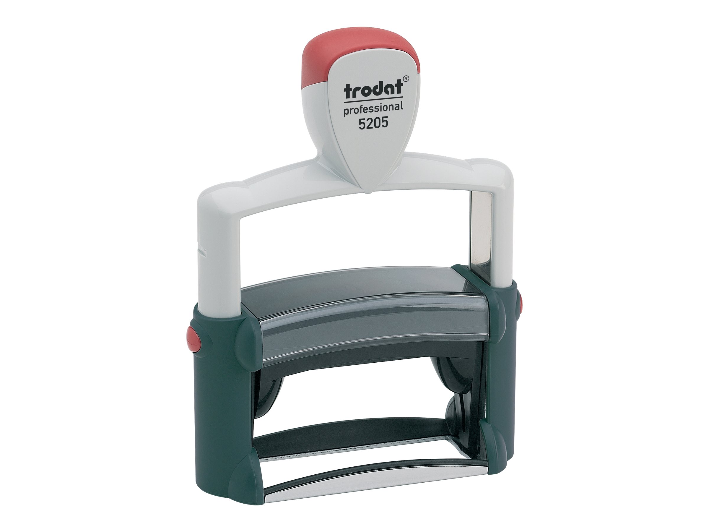 Trodat Professional 5205 Textstempel 68 x 24 mm 6-zeilig inkl. Stempelkissen Grün/Grau
