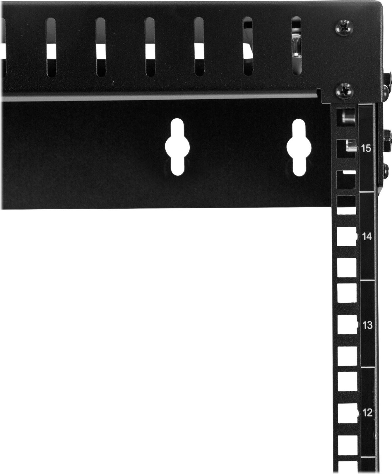 StarTech.com 15HE Wandmontage Open Frame Server-Rack 19" Einstellbare Tiefe Schwarz