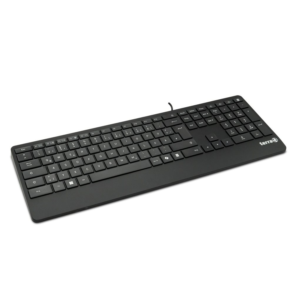 TERRA Keyboard 4000 Kabelgebundene Tastatur USB QWERTZ 105 Tasten Schwarz