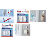 tesa Powerstrips Haken WATERPROOF Large Plastik, weiß geeignet für die Verklebung auf Fliesen, Glas etc. auch für - 1 Stück (59781-00000-00)