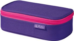 herlitz Schlamper-Etui be.bag beatBox "Purple" aus Polyester, großes Hauptfach mit Reißverschluss, Klappe - 1 Stück (50022076)