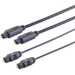 S/CONN maximum connectivity Lichtwellenleiterkabel 2,2mm, Toslink-Stecker auf Toslink-Stecker, 0,5m (69002-V)