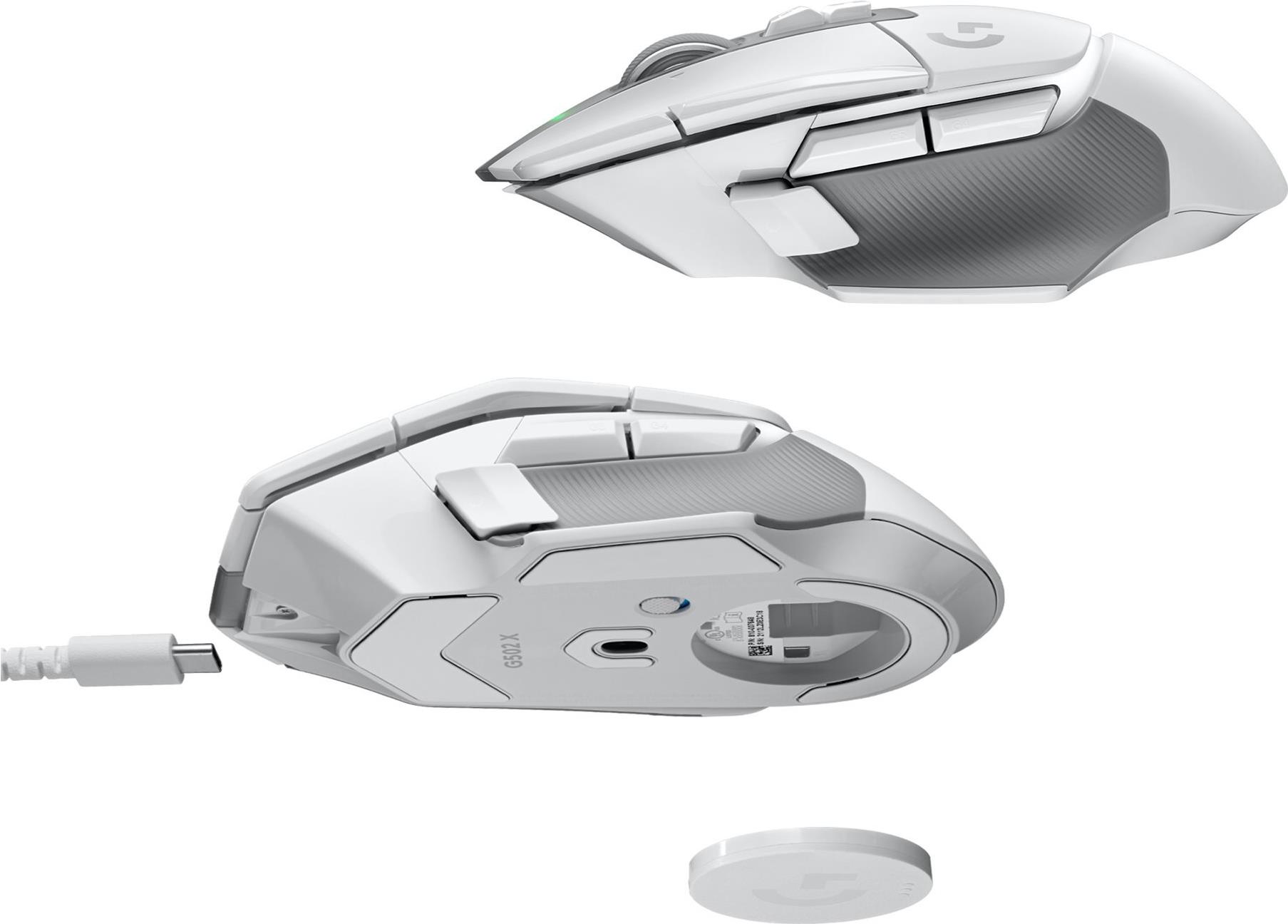 Logitech G G502 X LIGHTSPEED Gaming-Maus Weiß