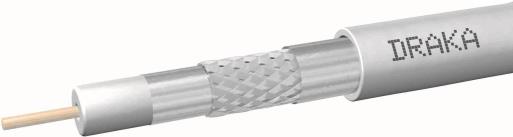 Draka Koaxkabel 1,0x4,65 Coax10AD10SAL 500mTrommel >100dB weiss 60024867 500 (60024867)