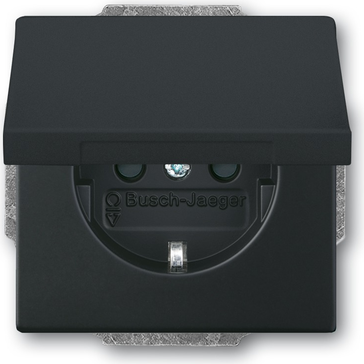 Busch Jaeger 2018-0-1495 Steckdose CEE 7/3 Schwarz (2018-0-1495)