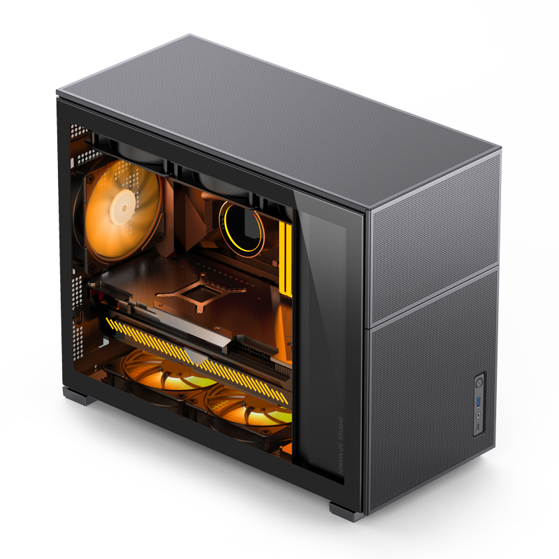 Jonsbo D31 MESH Micro-ATX Gehäuse, Tempered Glass, Schwarz