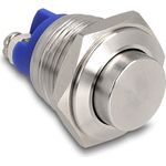 Delock Drucktaster zum Einbau 16mm 2 x Schraubklemme Taster sehr hoch (22039)