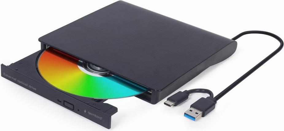 Gembird DVW EXT SLIM DVD-USB-031 black USB-C&3.1 DVD CD (DVD-USB-031)