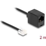 DeLOCK 88093 Telefonkabel 2 m Schwarz (88093)