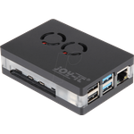 Joy-IT Acryl Gehäuse für Raspberry Pi 4 mit Lüfter (RB-CaseP4+03)