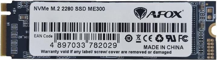 AFOX ME300-1000GN Internes Solid State Drive 1,02 TB M.2 PCI Express 3.0 NVMe 3D NAND (ME300-1000GN)