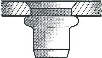 Gesipa Blindnietmutter St M4x6x12 Senkkopf KS 1,5-3,5mm (Pack mit 500 St) (1455365)