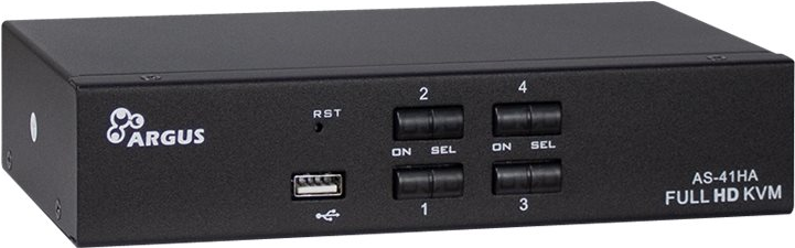 Inter-Tech AS-41HA HDMI Tastatur/Video/Maus (KVM)-Switch Schwarz (88887242)