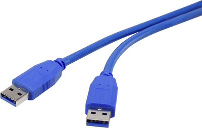 Renkforce USB 3.0 Kabel [1x USB 3.0 Stecker A - 1x USB 3.0 Stecker A] 1 m Blau vergoldete Steckkontakte Renkforce (RF-4369446)