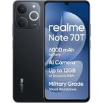 Realme Note 70T Dual Sim 4GB RAM 128GB - Obsidian Black, 6.74", Dual SIM, 4G (RMXNOTE70TBK)